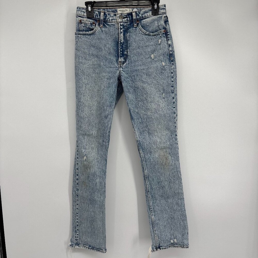 Abercrombie & Fitch Women's The '90s Skinny High Rise Jeans Acid Wash Size 27/4R - Picture 1 of 4